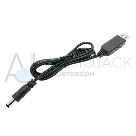 Шнур USB живлення DC, штекер 5.5х2.1мм - штекер USB, DC 5-12V, 1.0м ...