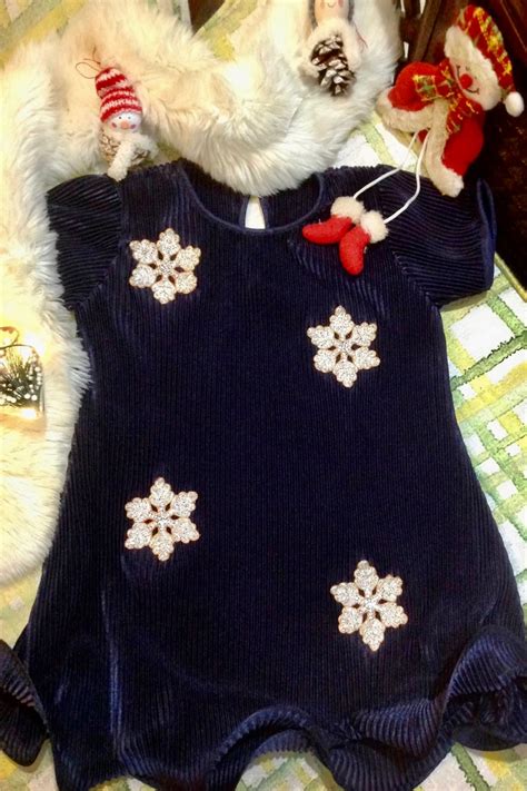 Buy Blue Crushed Embroidered Snowflake Dress For Girls By Rage Attire