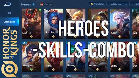 Honor Of Kings Clash Lane Heroes Combo Skills Guide Youtube