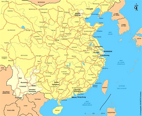 carte chine plan chine routardcom