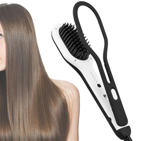 Wholesale Salon Hot Electric Straightening Combs In Titanium Ceramic Temperature Range Hair