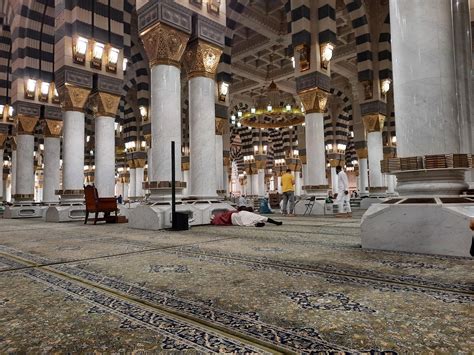 Medina, Saudi Arabia, Oct 2022 - Beautiful inside view of Prophet