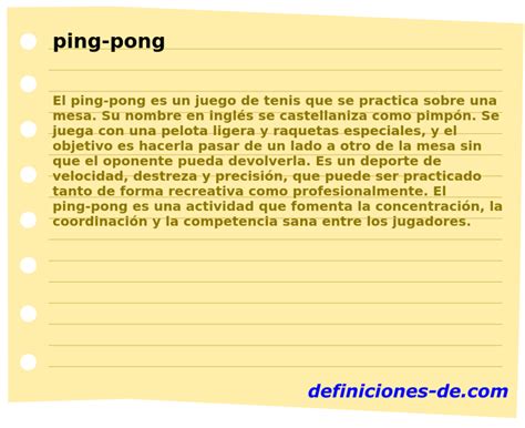 Significado de «ping-pong»