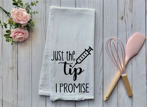 Just The Tip I Promise Needle Syringe Bathroom Kitchen Dish Etsy