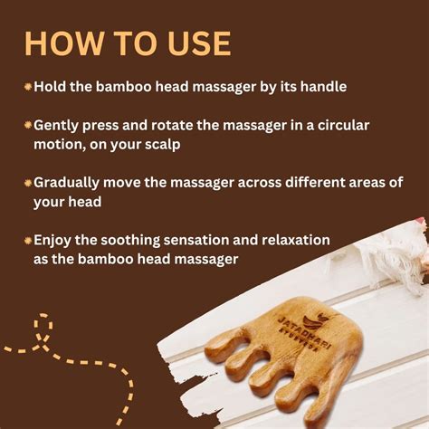 Natura Bamboo Scalp Massager Relaxing Hair Care Jatadhari Ayurveda