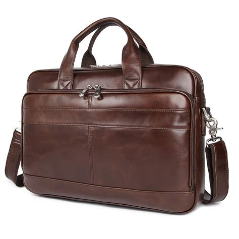 Buy Augus Leather Messenger Bag For Men Vintage Travel Backpack 17 Inch Laptop Briefcase