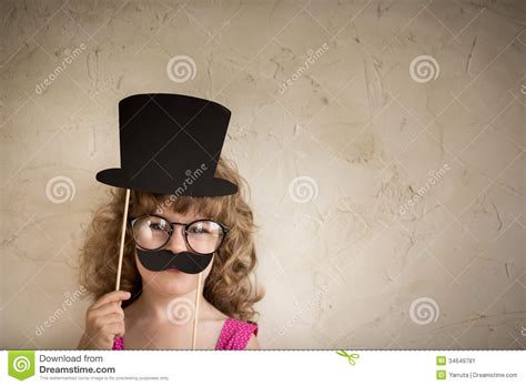 Hipster Funny Kid Stock Image Image Of Portrait Playing 34649781