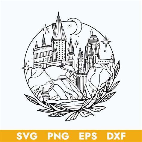 Hogwarts Castle Svg Hogwarts Svg Magic Wizard Svg Harry P Inspire Uplift