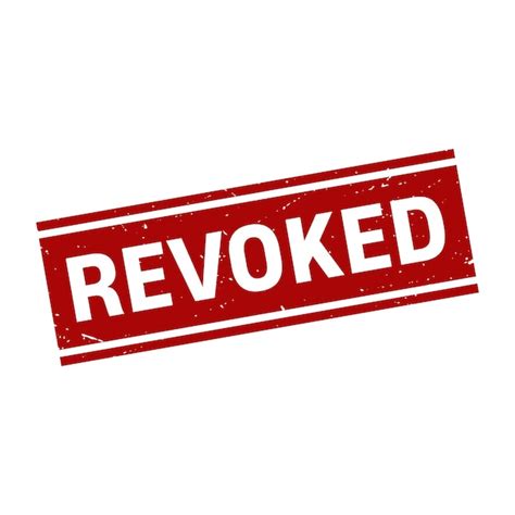 Premium Vector Revoked Stamprevoked Grunge Square Sign