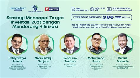 Strategi Mencapai Target Investasi 2023 Dengan Mendorong Hilirisasi