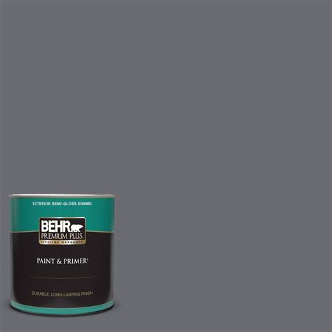 Behr Premium Plus Qt Ppf Platinum Gray Semi Gloss Enamel