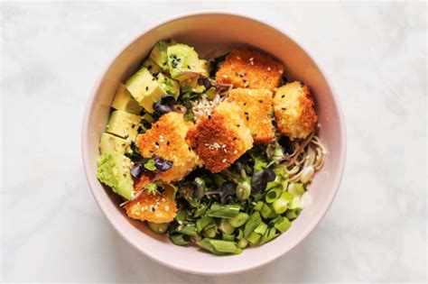 Crunchy Teriyaki Tofu Vegan Nourish Bowl Recipe