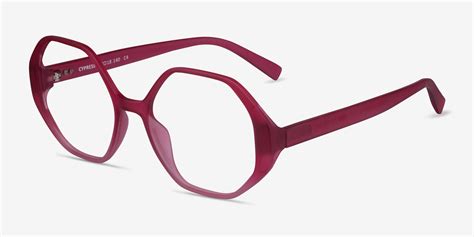 Cypress Geometric Matte Red Glasses For Women Eyebuydirect