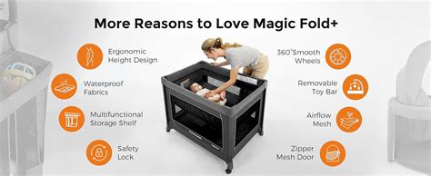 Amazon Pamo Babe Second Setup In Playard For Babies Heavy Duty Steel Frame For