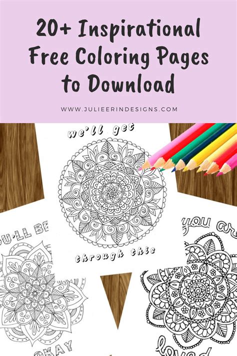 Inspirational Free Coloring Pages Julie Erin Designs