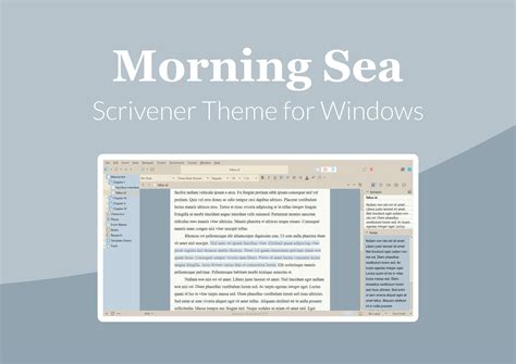 Morning Sea Scrivener Theme For Windows Light Mode Etsy