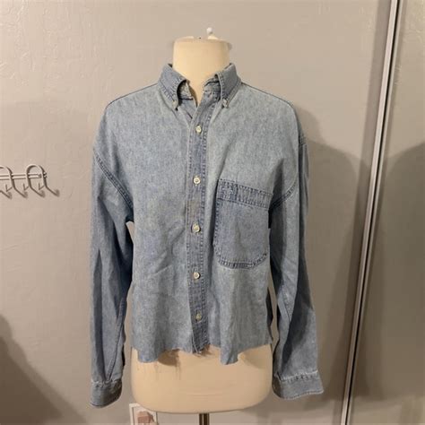 gap tops vintage gap denim button  poshmark