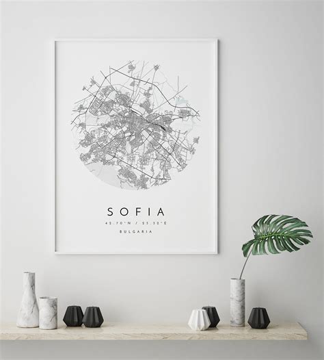 Sofia City Map Sofia Poster Sofia Map Poster Sofia Art Map - Etsy UK