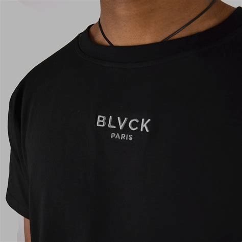 Black Branded Tee Blvck Paris