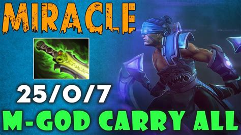 Dota Miracle Anti Mage M God Carry All K Gpm Youtube