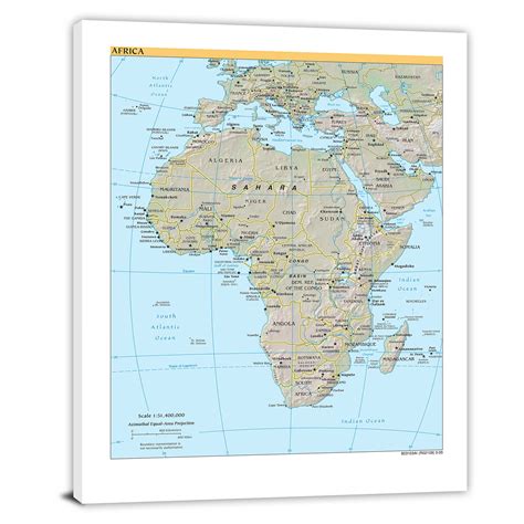Africa Map 2022 Canvas Wrap