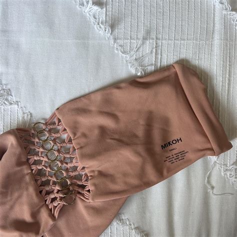 Mikoh Pink Nude Strapless Top Depop