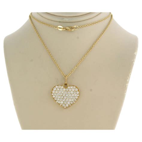 necklace  pendant set  diamonds  gold  sale  stdibs