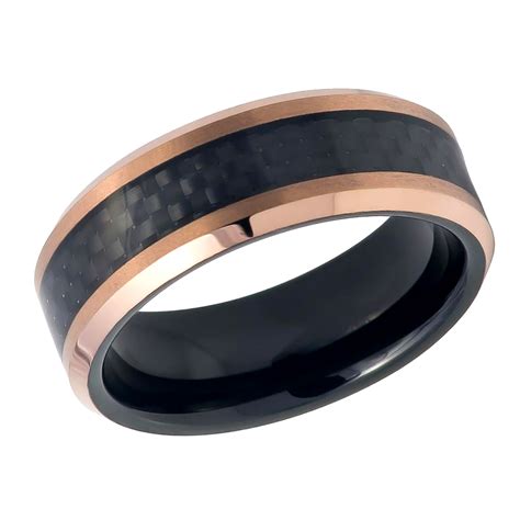 Men S Women S Tungsten Wedding Band Engagement Ring Mm Two Tone Black