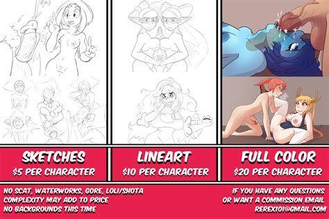 Commissions By Rerex101 Hentai Foundry