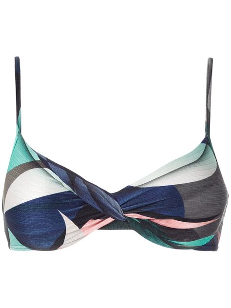 Buy LYGIA NANNY Cassis Printed Bikini Top Blue At 56 Off Editorialist