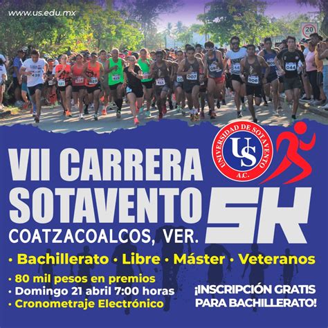 Convocatoria Carrera 5K De La Sotavento Universidad De Sotavento