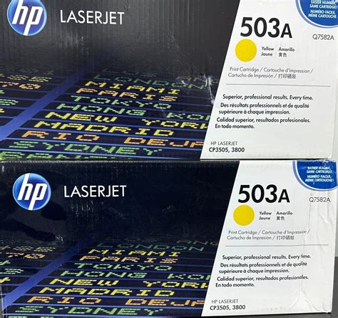 HP 503A Genuine Laserjet Yellow (Q7582A) Toner Cartridge, New/Sealed | eBay