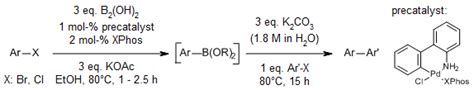 Scope Of The Two Step One Pot Palladium Catalyzed Borylationsuzuki