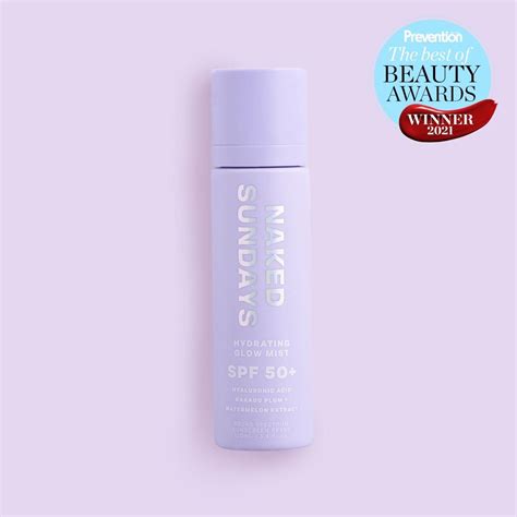 Naked Sundays SPF50 Hydrating Glow Mist Top Up Luxurious Wellniss