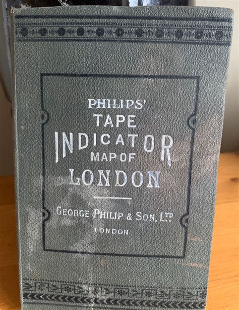 Antique 1900s Philips Tape Indicator Map Of London By George Philip