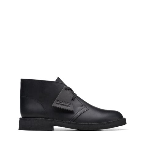 Clarks Desert Boot Older Cuero Negro Botas Niñasniños Travis Hagadorn