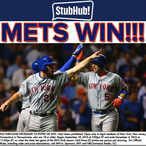 Mets Win Retweet This For A Chance To Win A 250 Stubhub T Card