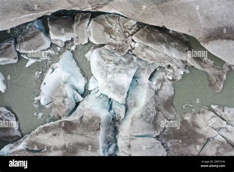 Alpin Glacier With Crevasse Stock Photo Alamy