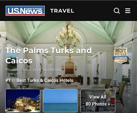 Congratulations To The Palms Turks And Caicos Which Was Voted 1 In