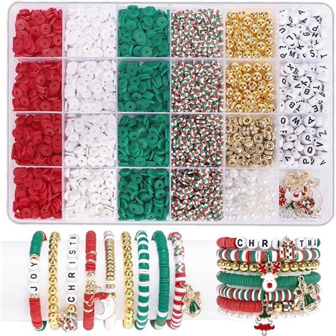 Lfliun Bracelet Making Kit Friendship Golden Beads Clay
