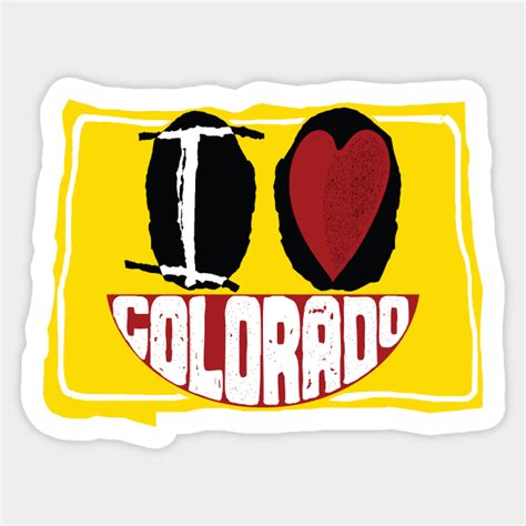 I Love Colorado Smiling Happy Face I Love Colorado Sticker Teepublic