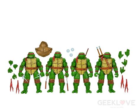 Tmnt Leonardo Raphael Michelangelo Donatello 4 Pack Mirage Comics Ac