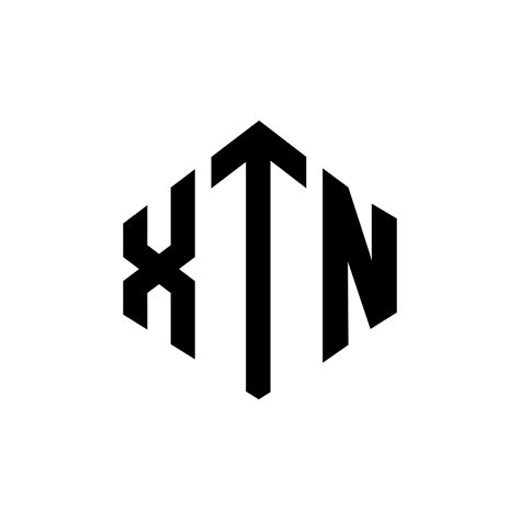 XTN letter logo design with polygon shape. XTN polygon and cube shape ...