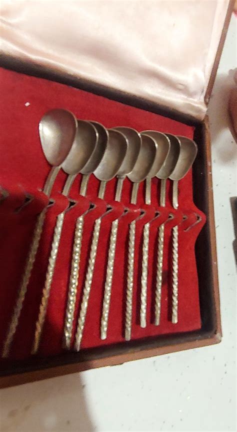 Ложка чайна чайная мала мельхиор мельхеор витая крученая ссср советска ...