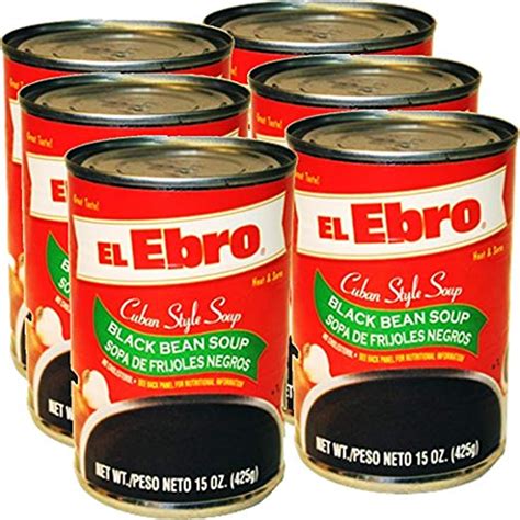 El Ebro Cuban Style Black Beans Soup 15 Oz Pack Of 6