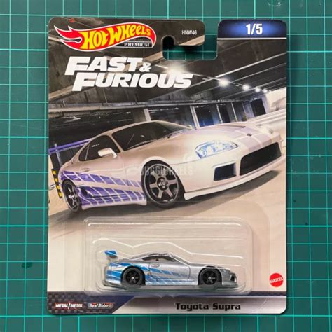 HOT WHEELS PREMIUM FAST And Furious Toyota Supra Silver Brian S Skyline Livery EUR