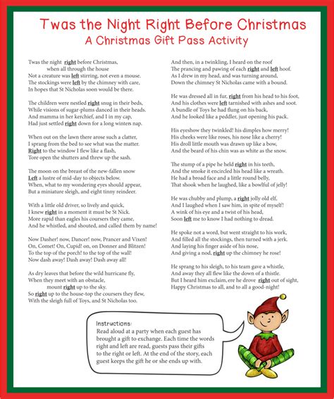 Twas The Night Before Christmas Poem Printable