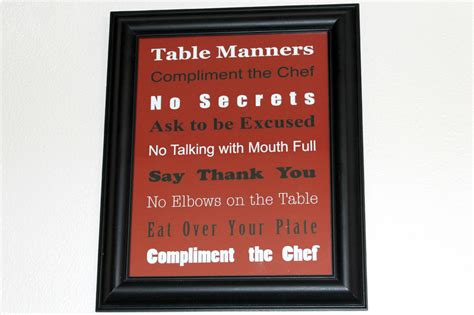 Basic Table Manners Free Printable True Aim