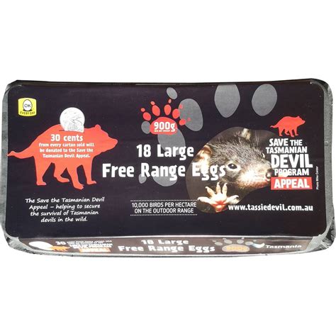 Tassie Devil 18 Large Free Range Eggs 900g Woolworths