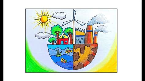 world environment day drawing   draw world environment poster